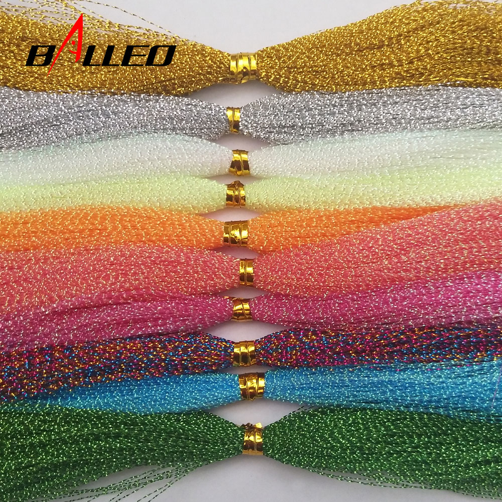 Fishing Lure Spoon - 5 แพ็ค/ตกปลาผูกคริสตัล Twisted Flashabou Holographic Tinsel