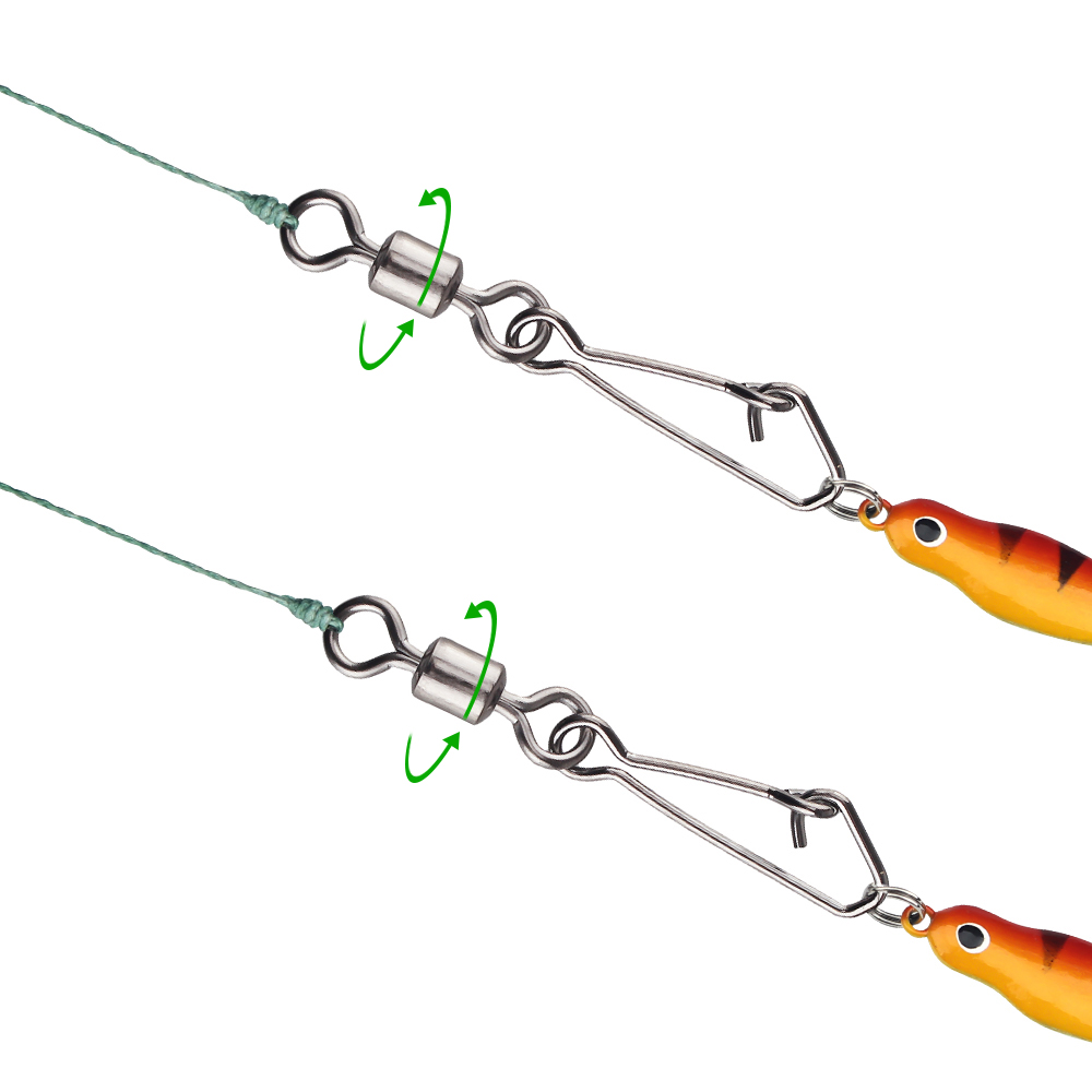 Fishing Lure Accessories - DNDYUJU ชุด 30 ชิ้น อุปกรณ์เชื่อมต่อเหยื่อตกปลา ข้อต่อหมุนพร้อมลูกปืน