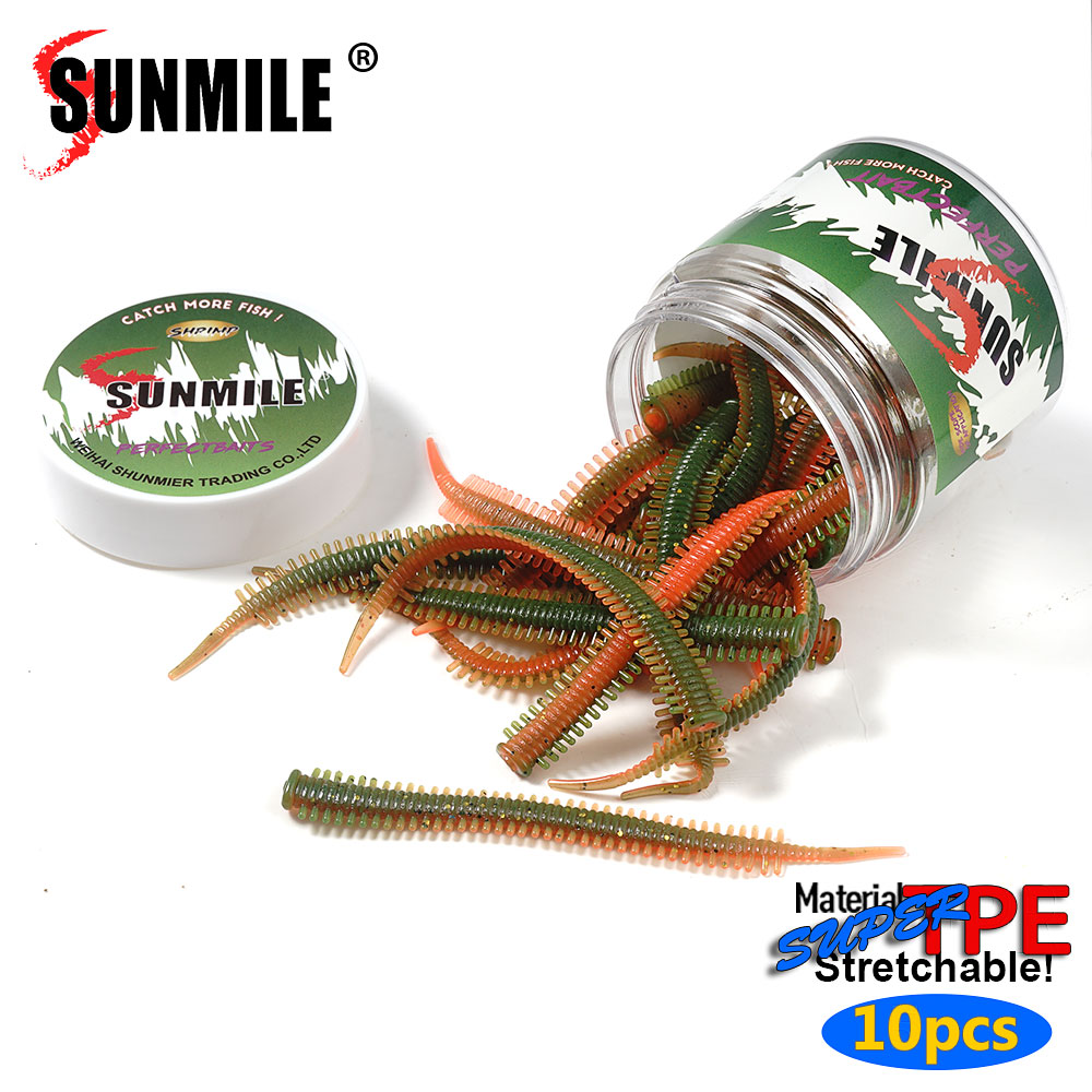 SUNMILE เหยื่อหนอนทราย 10 ชิ้น - Fishing Lure Soft Plastic บทวิจารณ์และราคา