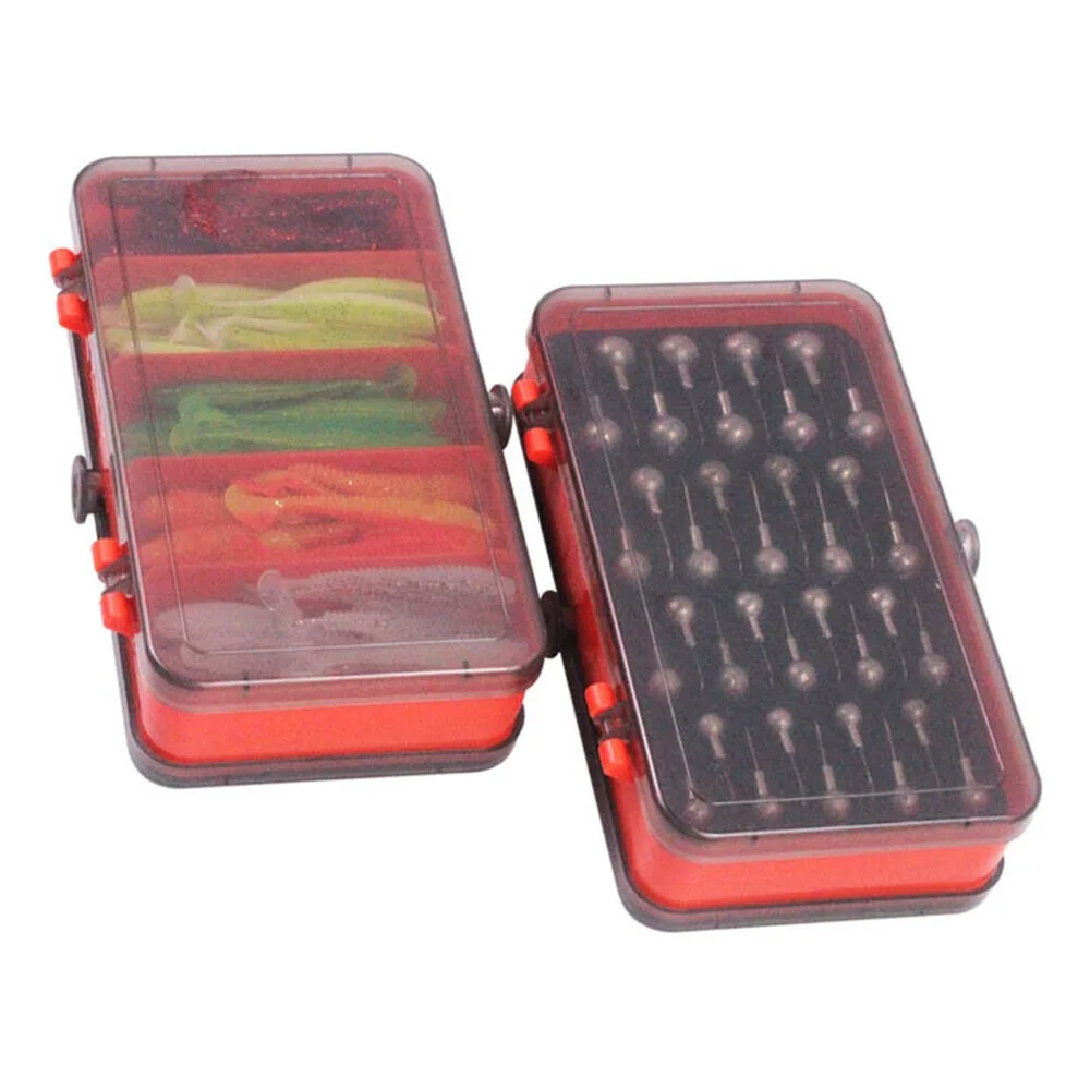 แบบพกพาสองด้านแยกกล่องเหยื่อ C - Fishing Lure Soft Plastic บทวิจารณ์และราคา